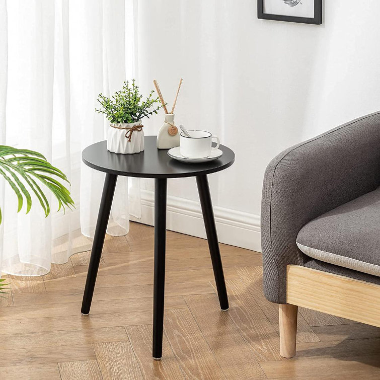 Small round side outlet table for bedroom